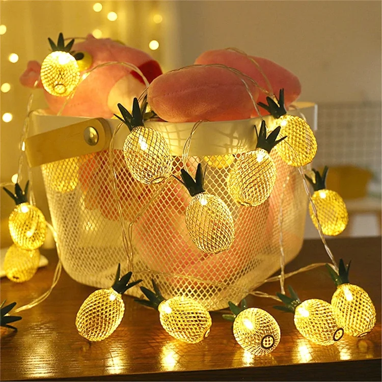 Cadena De Luces LED De Piña, Funciona Con Pilas, Para Navidad, Hogar