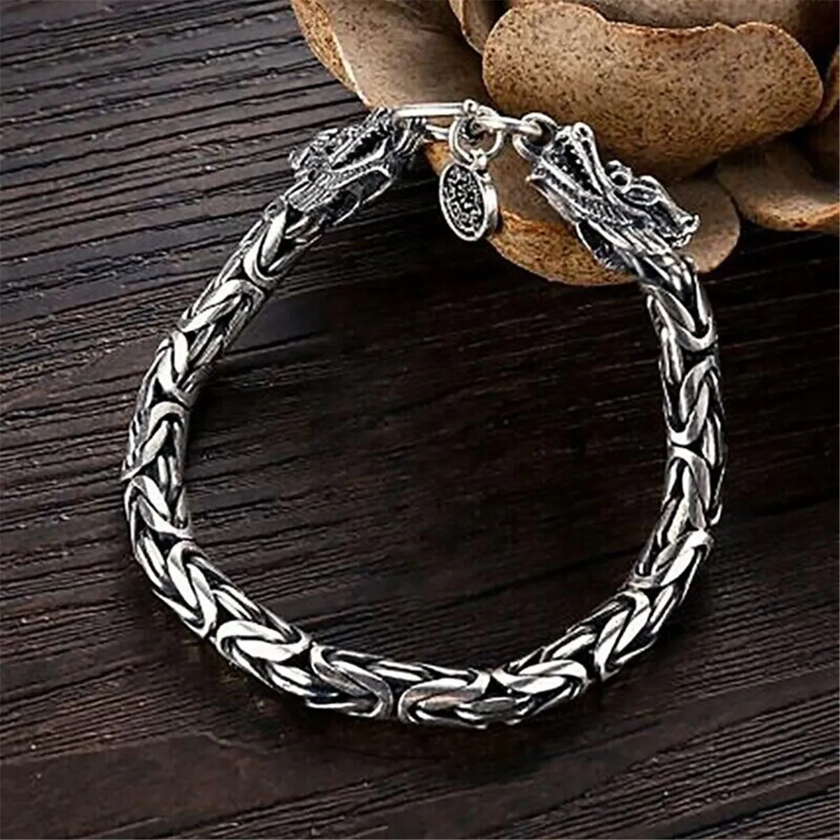 Sterling Silver Scroll deals & Dragon Link Bracelet