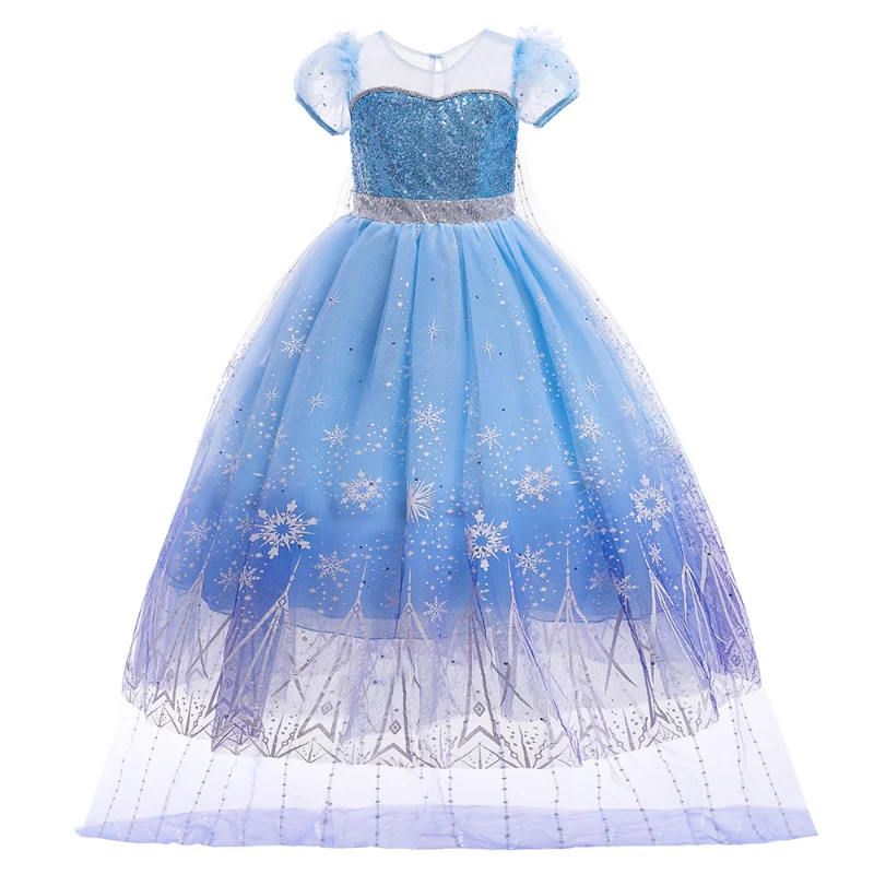 Princess Frock New Girls Princess Kids Fancy Dress Sequined Costumes Frock Cosplay ...