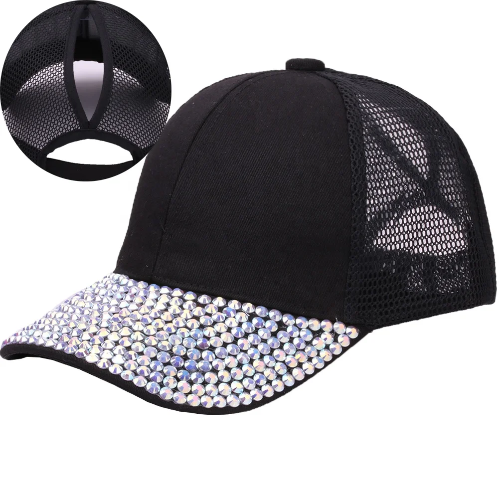 Female Bling Rhinestone Hats Women 