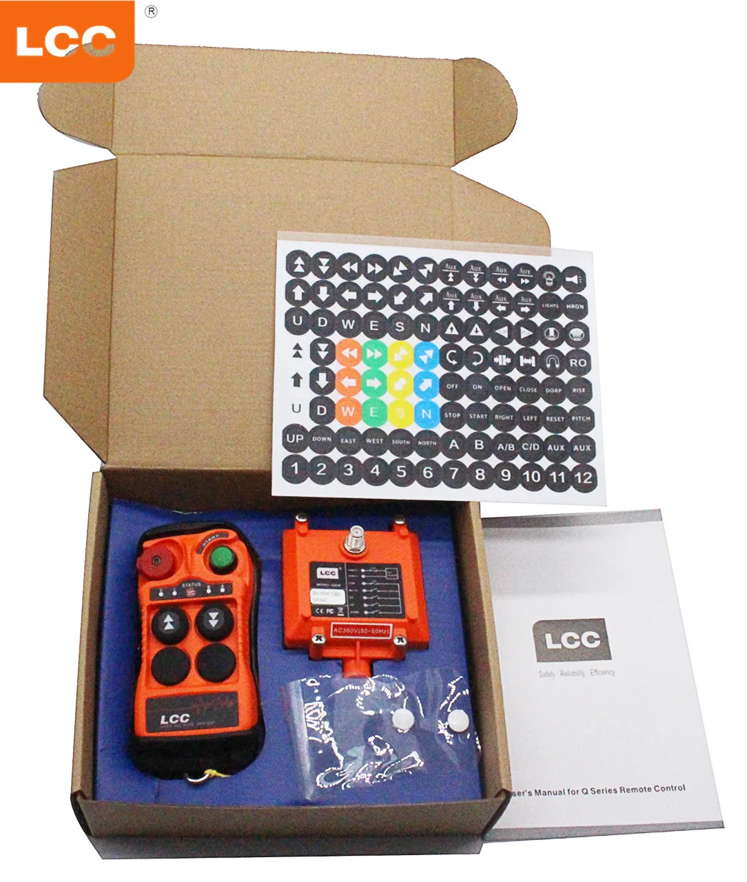 Q200 2 Button Single Speed Industrial Waterproof Wireless Remote Control for Crane