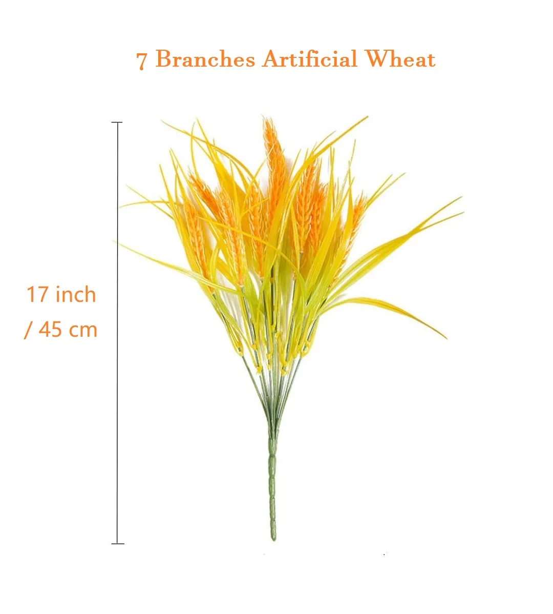 Wholesale 7 Branches Plastic Wheat Plants Bouquet Artificial Flowers