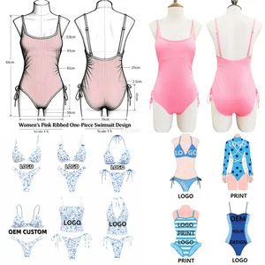 OEM Custom Women's One-Piece Swimsuit Sexy Swimwear Beachwear Ladies High Quantity 1 Piece Swimsuit Fashion Women's Monokini