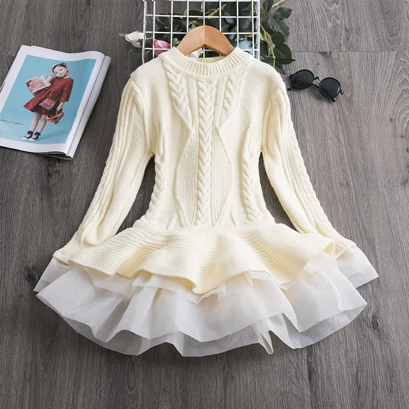 knitted chiffon tutu dress