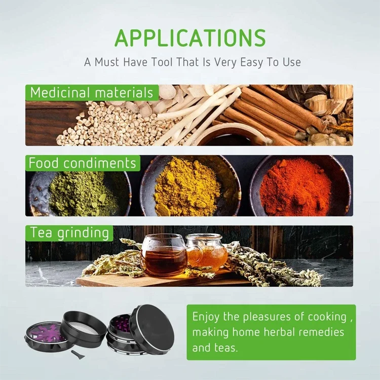 Easy to Use Different Color Available Superior 2.5 Inch Aluminium Herb Grinder