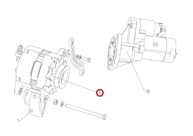 High Quality Constroction Machine SP129128 Alternator   for Liugong Wheelloader