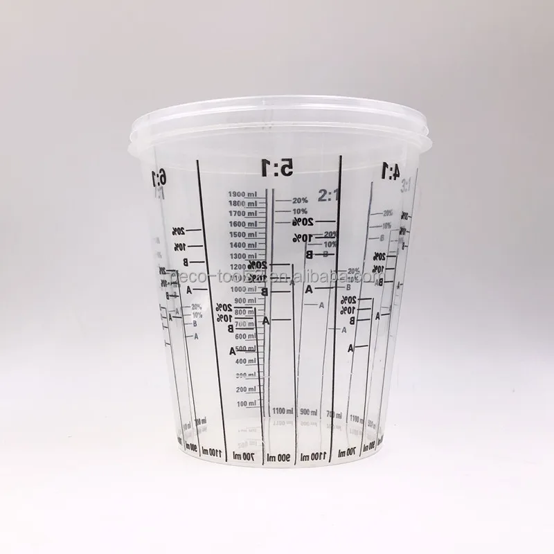 400 / 650 / 1300 / 2300 ML Plastic Paint Mixing Measuring Cups