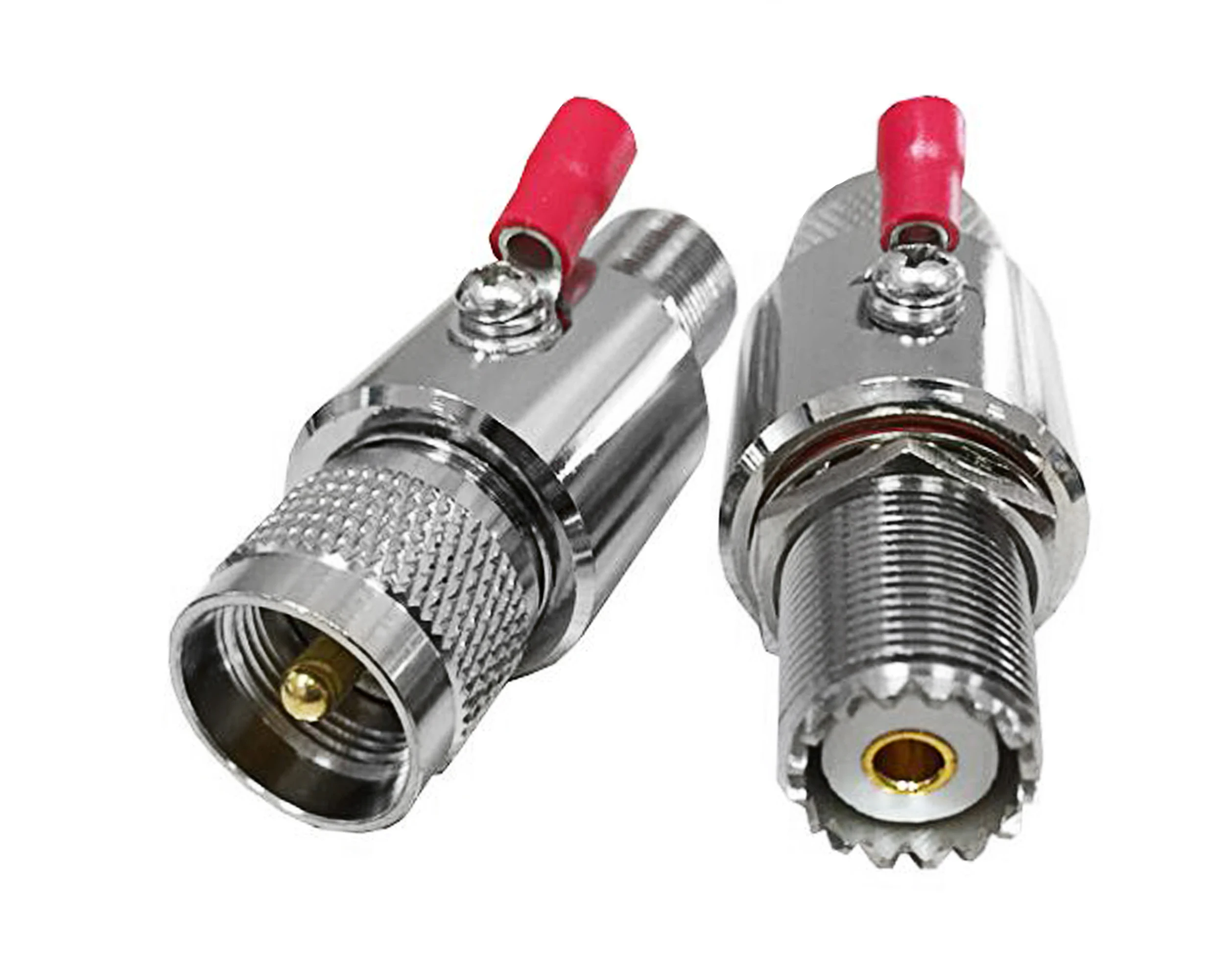 UHF Lightning Arrestor  PL259 Plug (UHF Male) to SO239 Socket (UHF Female) Bulkhead Lightning Surge Protector details