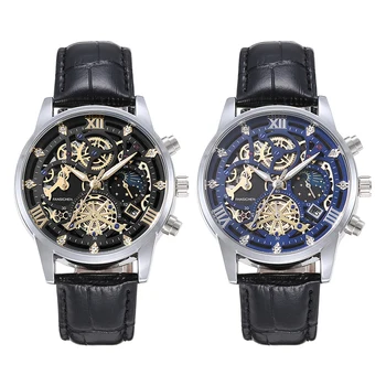 High Quality Manufacturer Men Watches Waterproof Luminous Date Week Watch for Man Custom Logo MOQ 50pcs OEM Waterproof Watches