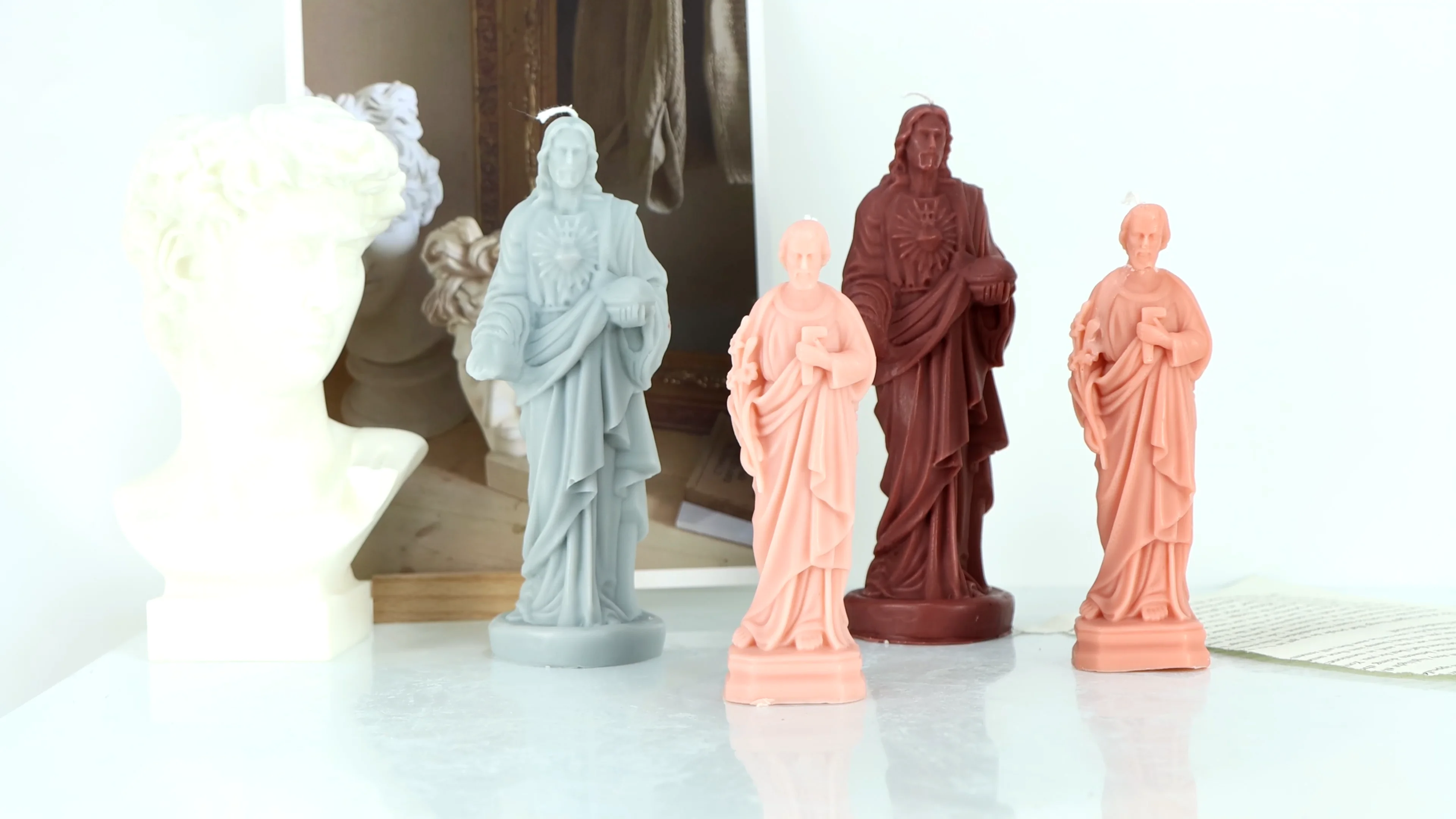 Cheminée Maison Silicone Moule 3D Maison Aromathérapie Bougie Moules