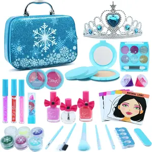 EPT Wholesale Kids Pretend Play Preschool Non Toxic Makeup Mirror Bags Toys Makeup Kit for Girls