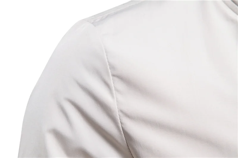 Men's Jacket Solid Colour Stand Collar Casual Winter Outerwear_voghion.com