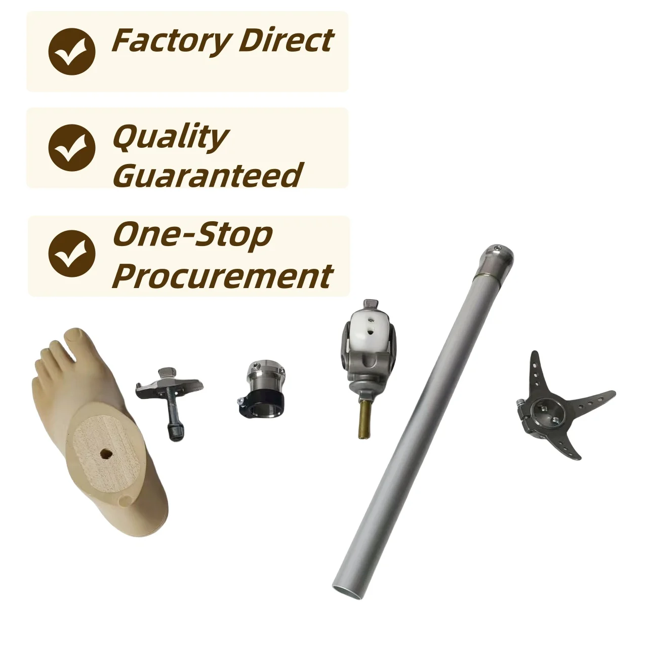 China Customize Artificial Limbs Parts Prosthesis Orthotics Above Knee Stainless Steel Ak Prosthetic Leg