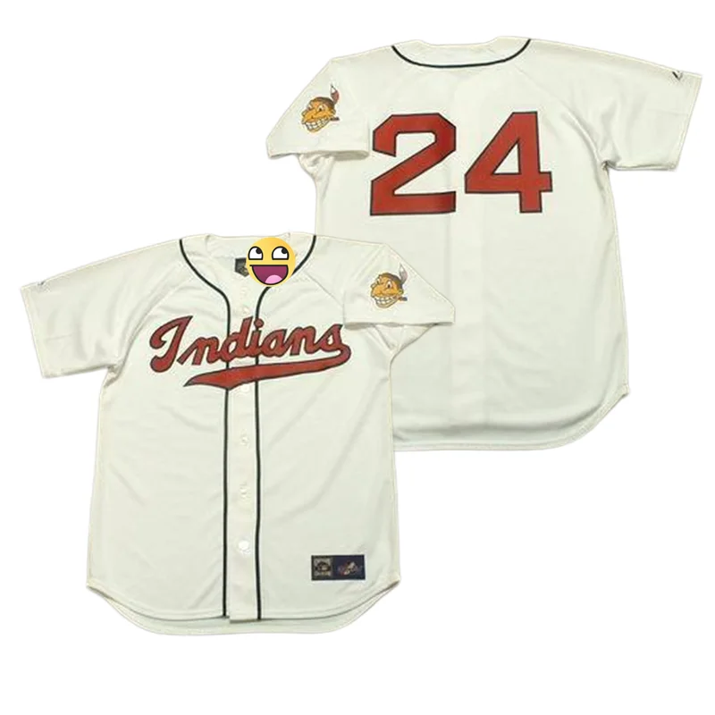 Wholesale Men's Cleveland 24 MANNY RAMIREZ 25 BUDDY BELL 26 BOOG POWELL 28  CORY SNYDER 30 JOE Throwback Baseball Jersey Stitched S-5XL From  m.