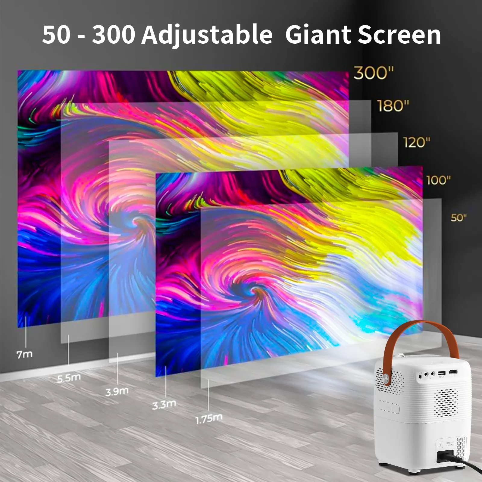 Umiio Q2 Mini Home Projector Android OS Wifi 3D Projector Hot Selling Portable Projector 4K Mini Pocket Android Beamer