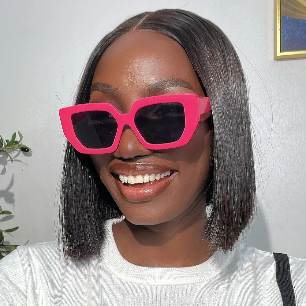Women\'s Pink Trendy Frame Eyes Protection Shades Polarized Sunglasses Oversized Women main image 4