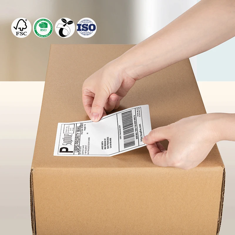 Перманентные 4х6 стеклянная рамка для термоэтикетки перфорированной 500 стеки перфорацией белого пересылка почтовых отправлений транспортные этикетки накладной наклейка