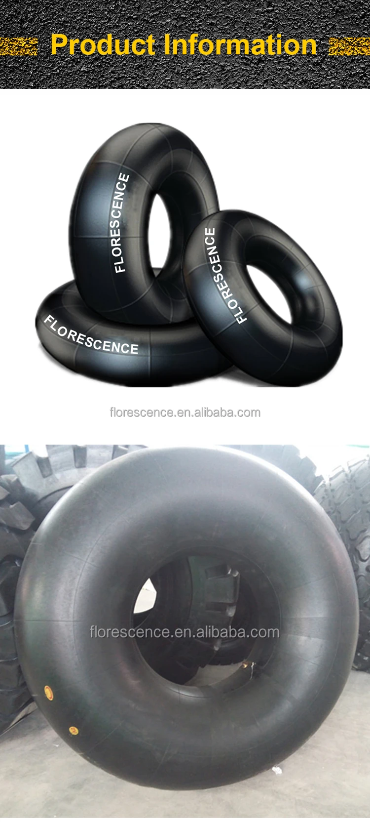 Butyl Rubber Inner Tube Large Engineering Tire Inner Tubes 26.5-25 With ...