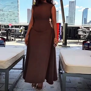 GX7009  Fashion 2026 Summer Clothing Boutique Sleeveless Maxi Dress Sexy Slim Fit Party Evening Long Dresses