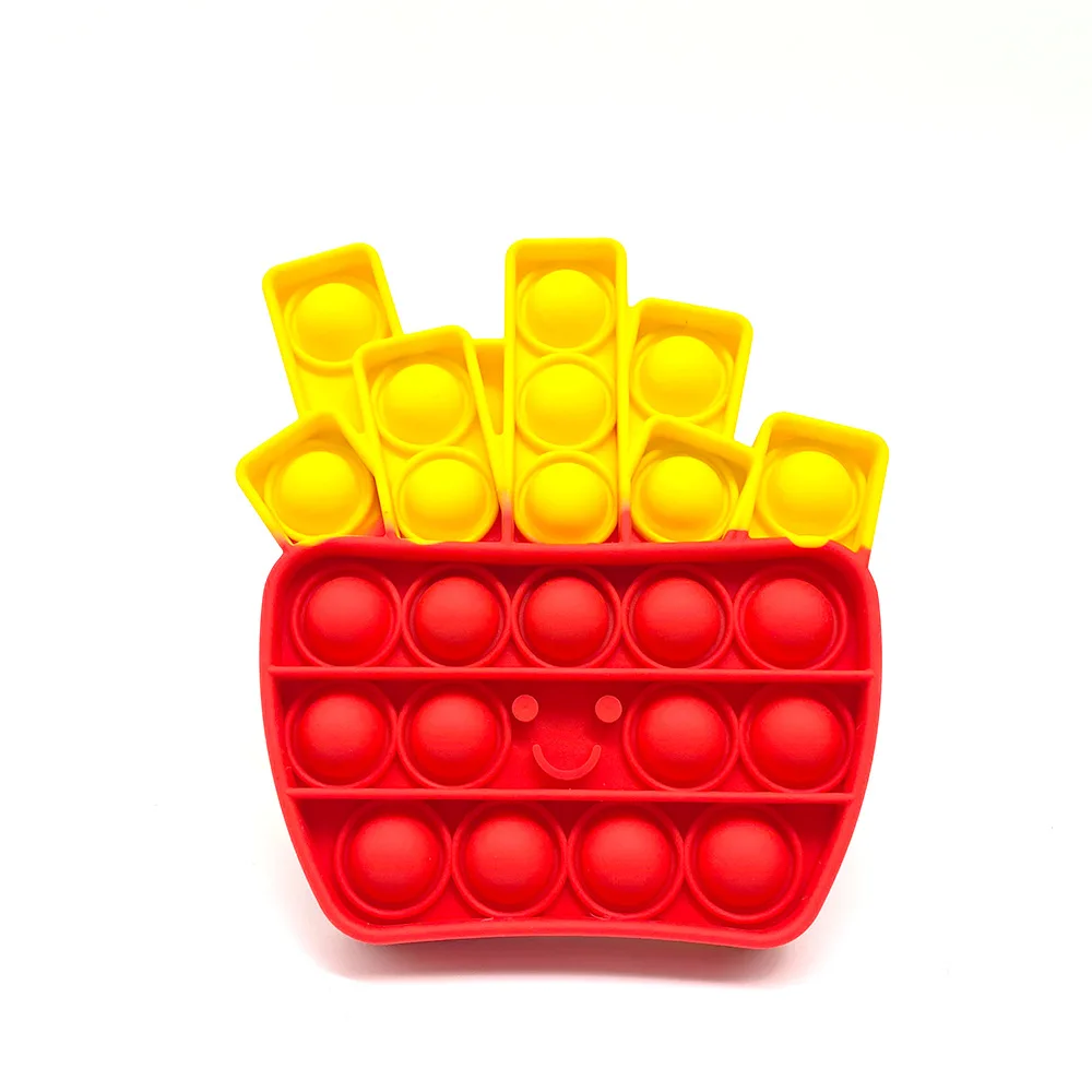 S310  Kids Adults Stress Relief Party Favors Hamburger Soda Push Bubble Sensory Balls Squeeze Toys