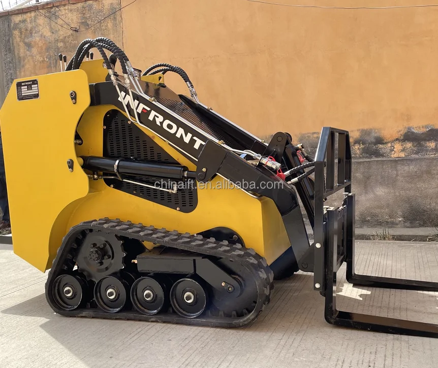 23hp мини-экскаватор резиновый Гусеничный мини-погрузчик с бортовым поворотом с шнеком ковша