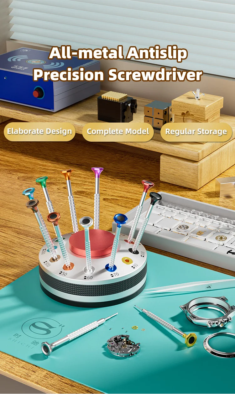 12-in-1 Rotatable All-metal Antislip Precision Screwdriver Set Mini Slotted Screwdriver for Toy Glasses Laptop Camera