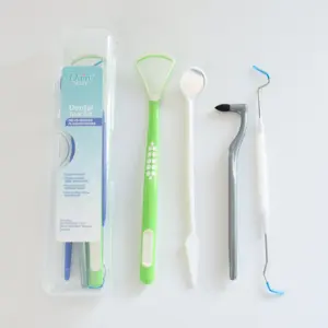 Daily Care Dental Hygiene Travel Handy Case Dental Tools Kit Tongue Scraper Hook Probe for Orthodontist