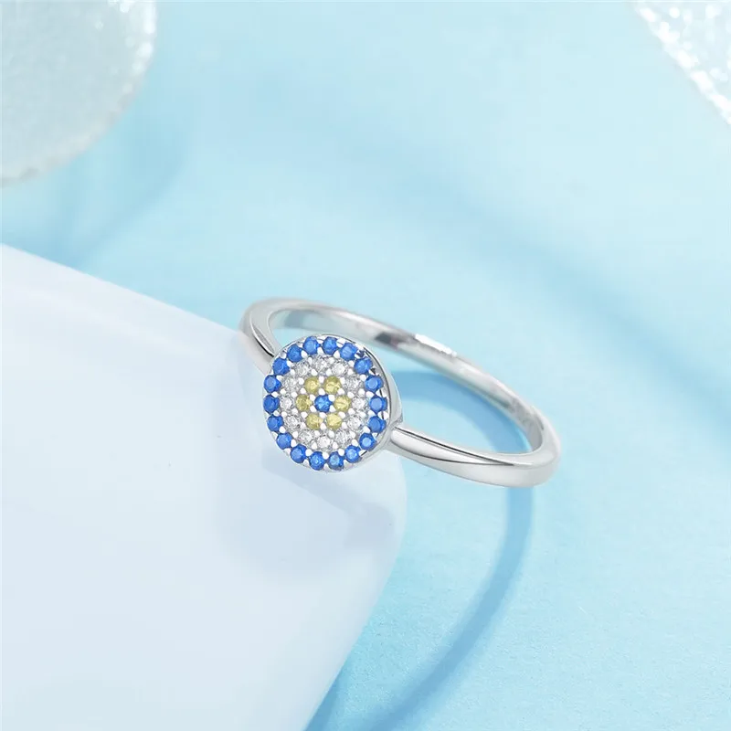 KAKODIY blue eye ring women's 925 Sterling Silver cubic zirconia fashion ring women's jewelry high quality Turkish ring detail 1