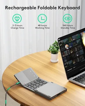 ProtoArc XK01 TP: Opvouwbaar Bluetooth-toetsenbord met Touchpad