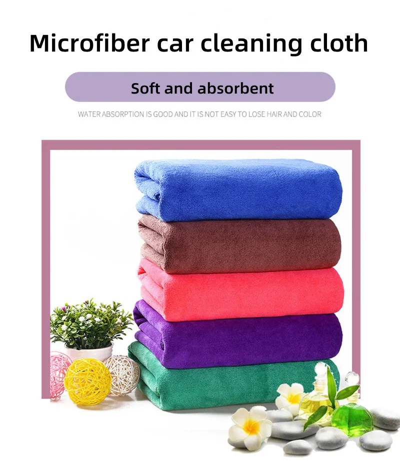 40*40cm 400gsm Microfiber Towel 80 Polyester 20polyamide Cleaning