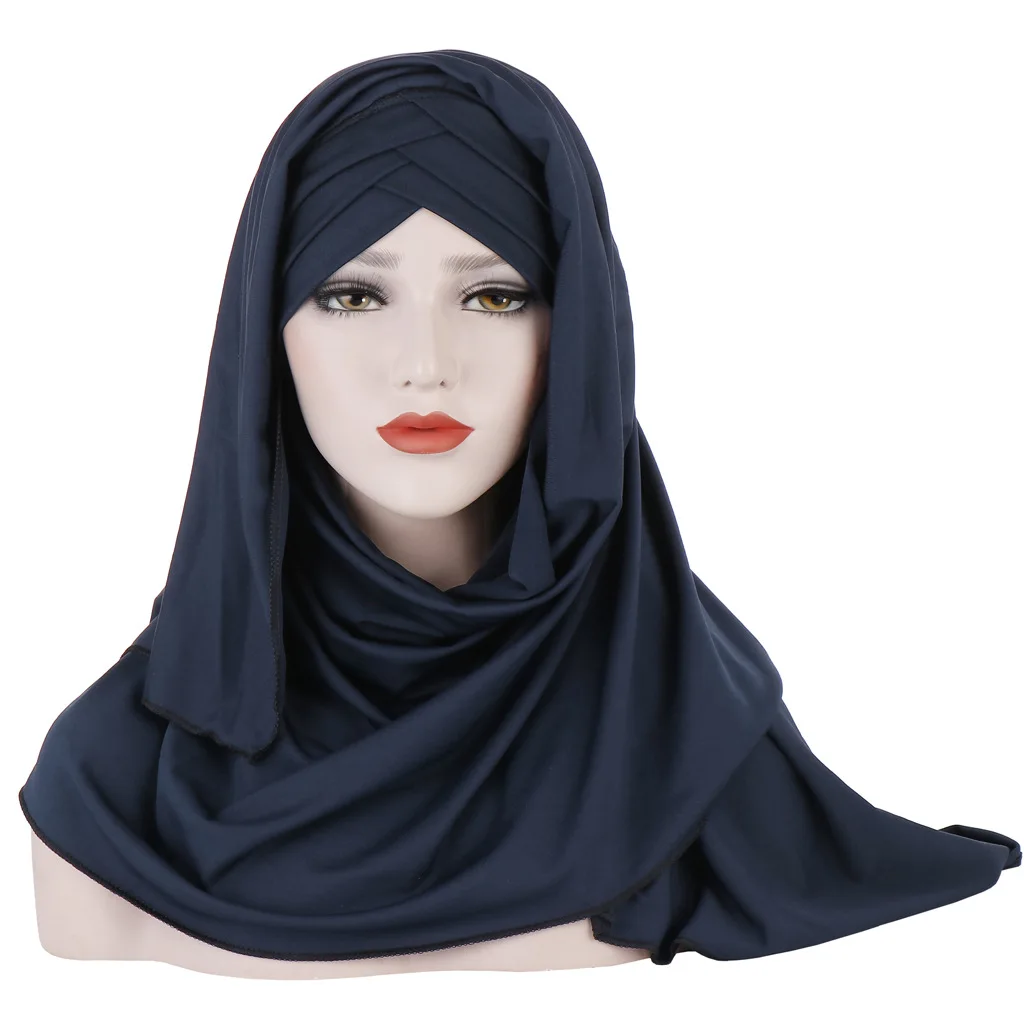 Carry Designer Amira Prayer Turban Crinkle Hijab Scarf 2022