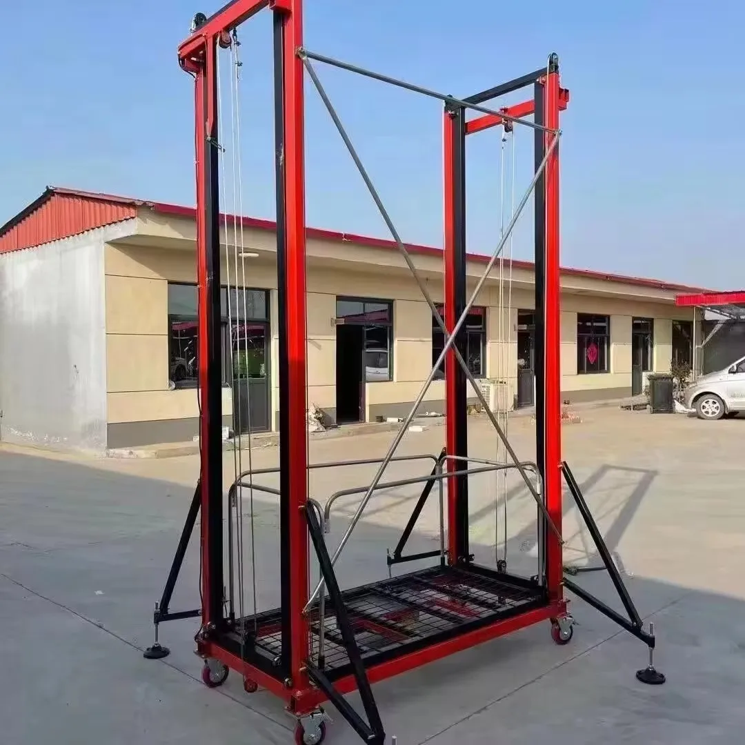 6M Mobile Electric Scaffolding Lift Platform for Construction Multiple Modes Foldable Electric Lift Scaffolding Platform