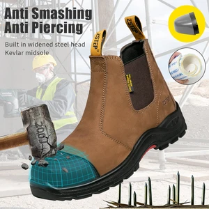 PU Safety Boots Safety Shoes Men Work Safety Boots for Men Mid Cut S3 Standard