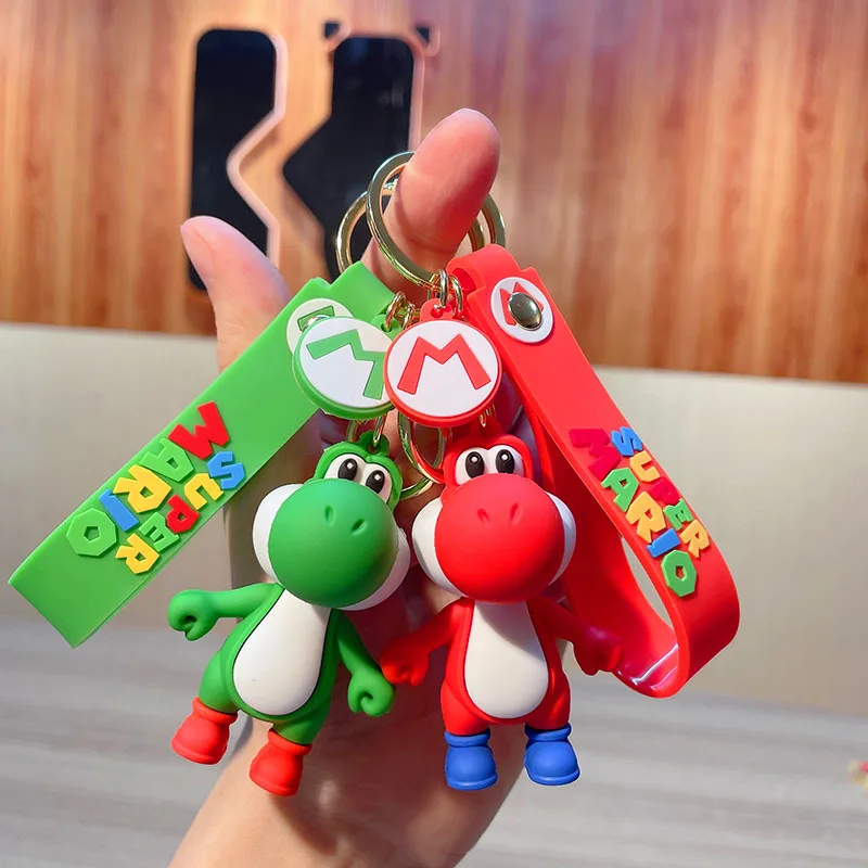 SUPER MARIO Bros Gummi-Schlüsselanhänger – Doppelseitige Figur, Ca. 8 Cm Hoch, Aus Gummi, Ideal Für Mario-Fans