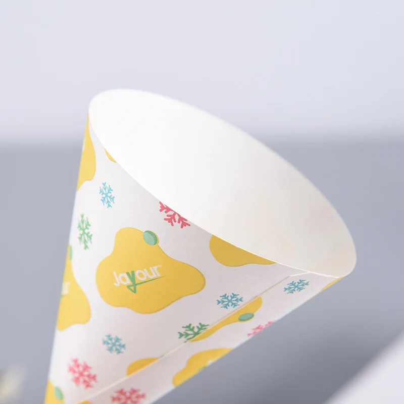 Disposable tapered paper cup printing cone ice cream thickened cup, directly supplied by wholesale manufacturer