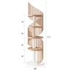 Natural wood color-five-layer solid wood cat climbing frame