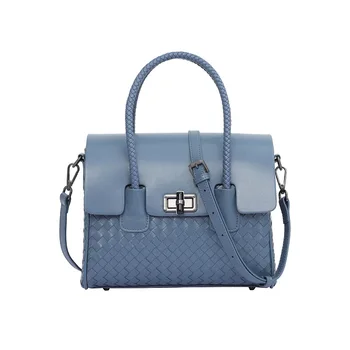 wholesale large capacity woven genuine leather handbags designer handbag luxury for women shoulder bag crossbody handbag