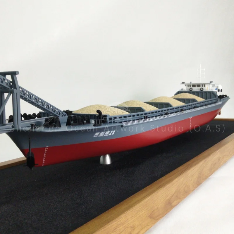 【L】O.A.S Factory Ručně vyrobený vysoce kvalitní model lodi, upravený 98 cm model loďky pro sypké materiály, vhodný jako firemní dárek