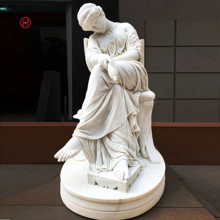 大理石彫刻 女神の胸像B石像 H67cm インテリア 置物 美術品 オブジェ