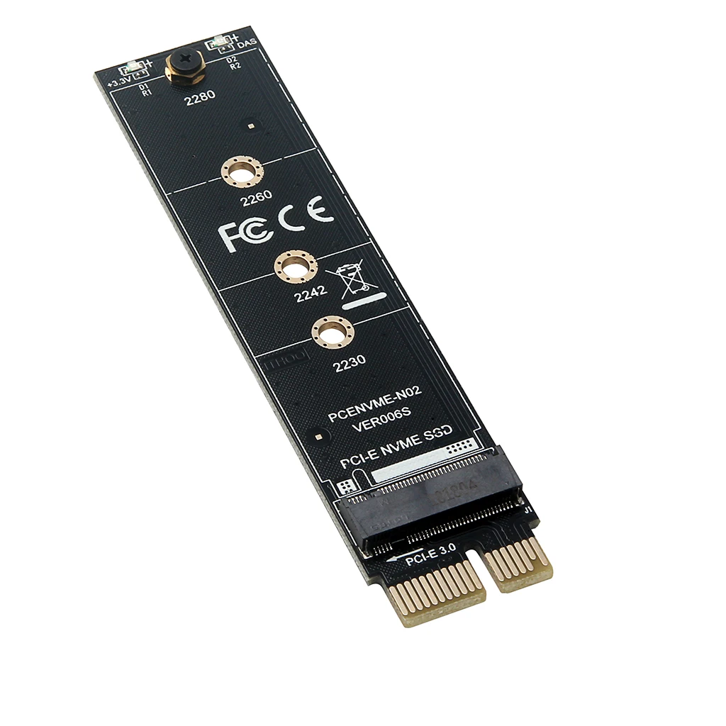 Details about   Pcie To M2 Adapter Nvme Ssd M2 Pcie X1 Raiser Pci-E Pci Express M Key Connect HF 