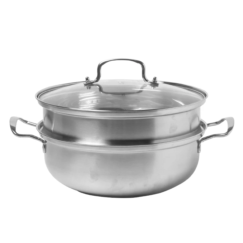 Korean Style 2 Layer Steamer Pot Cooker Stainless Steel Stock