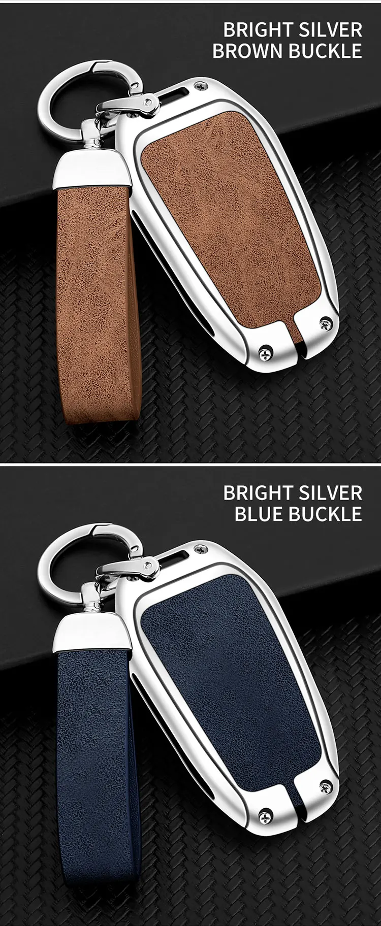 Metal Custom Car Logo Key Case Cover For Peugeot 208 308 408 508 2008