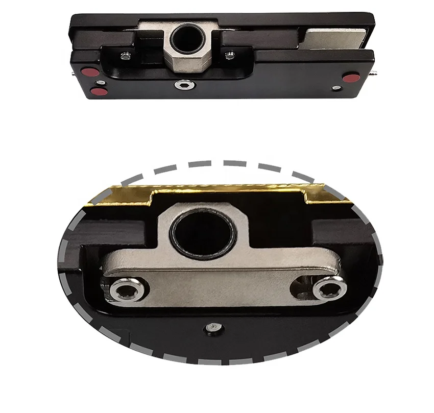 Rok Black Glass Door Pivot Hinge – Pair For Free Swinging Glass Doors, R3303BLK
