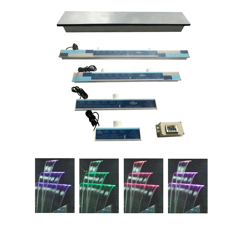60CM Waterfall Cascade Outdoor Garden Led Artificial  Water Blade Cascade for  Pool Pond