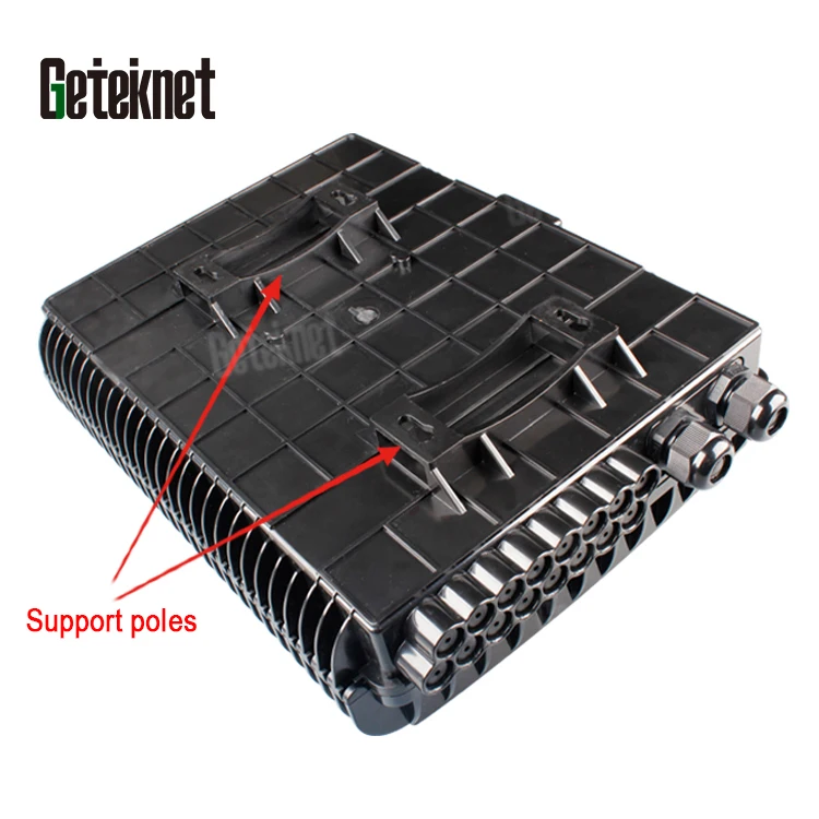16 Core Ip 68 Fdb 3 Inlet Ports 3 Outlet Ports Closure Pp+gf Plastic Uv Resistant Ftth Closure box