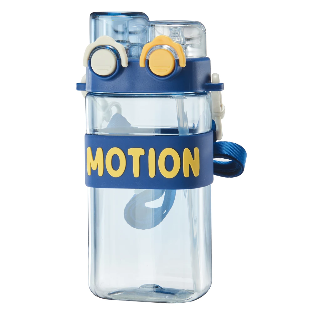 School child 550ml motion band custom sipper plastic water bottle for kids and female