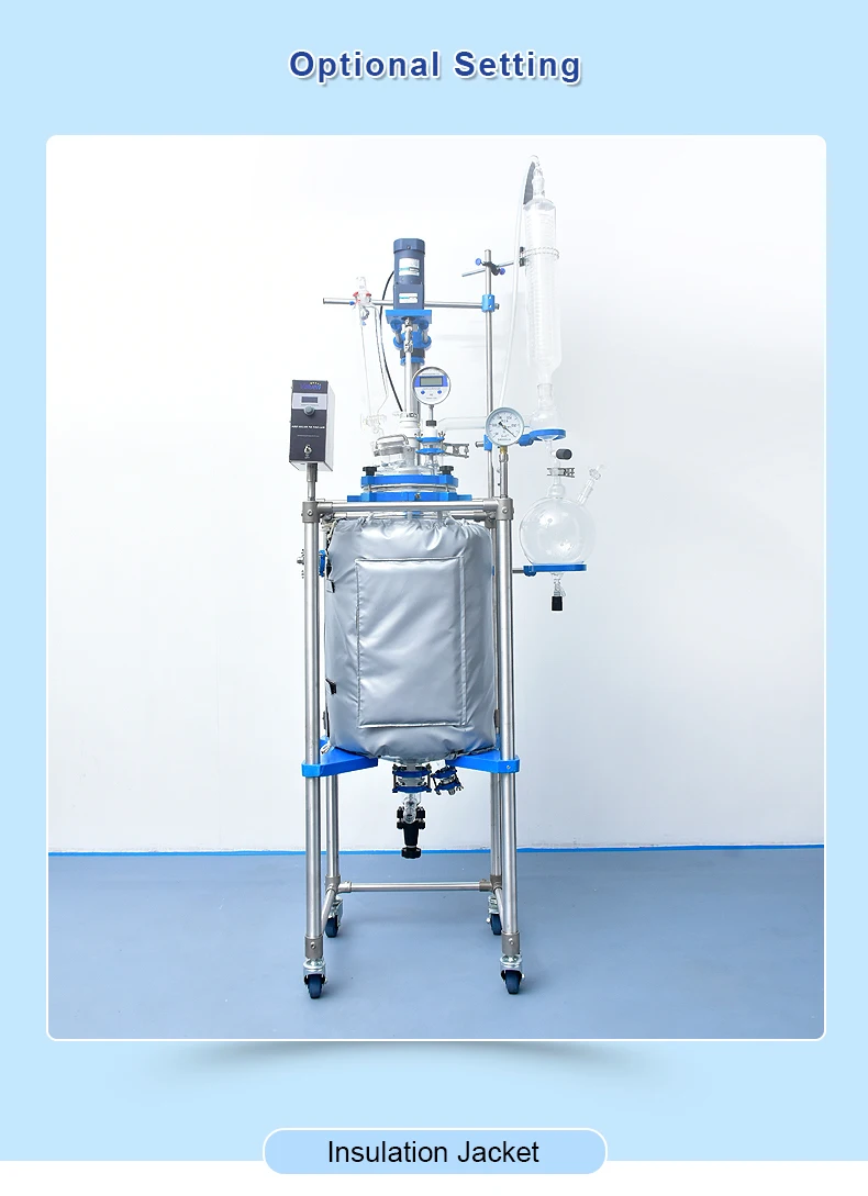 Certified 10L Glass Jacketed Reactor Lab Glass Reactor Jacketed Glass Reactor For Sale details