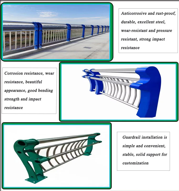 Bridge Railing Attachment Decorative Stainless Steel Bridges Railing / Pedestrian Railings ...