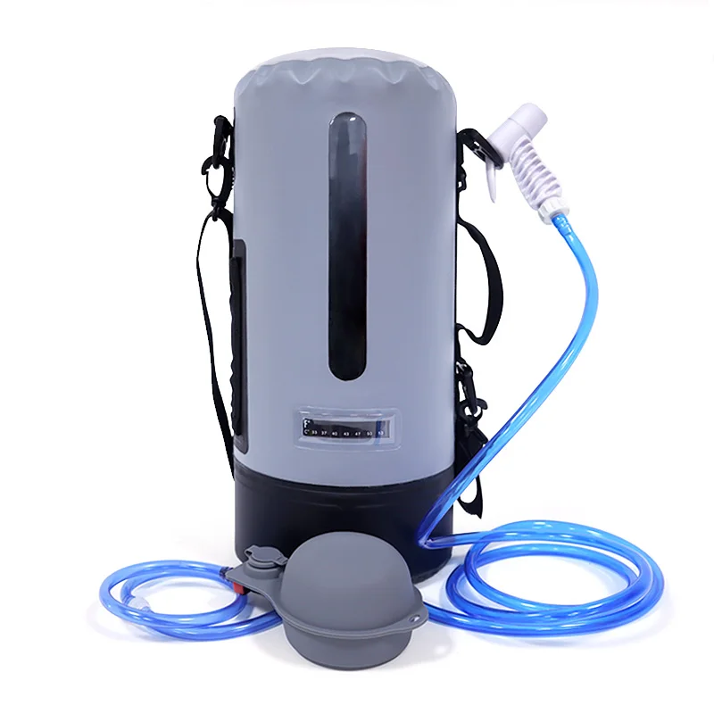 Dr. Prepare Camping Shower, 4 Gallons/15L Portable Camp Shower Bag With Upgraded Screw Lid Water Level Window Pressure Foot Pump And Handy Nozzle Solar Shower For Beach Camping Hiking Trip 1237762795