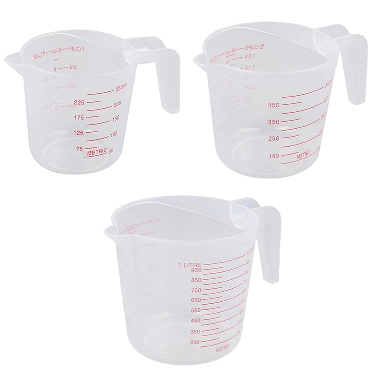 Measuring Jug Plastic Measuring Cup With Scale Handle Transparent